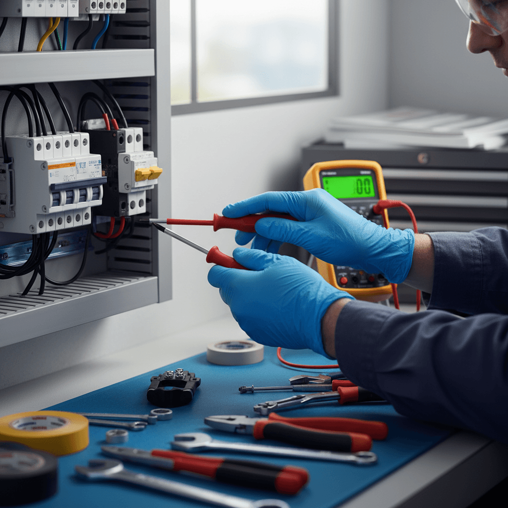 Electrical maintenance and circuit breaker work